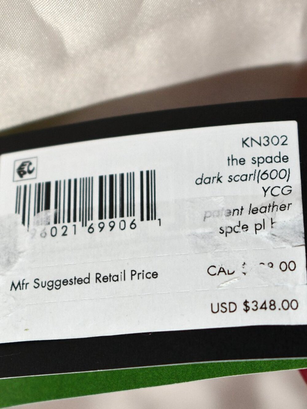 Kate Spade the Spade Patent Leather Bucket Bag in Dark Scarlet #KN302 NWT - Picture 9 of 9